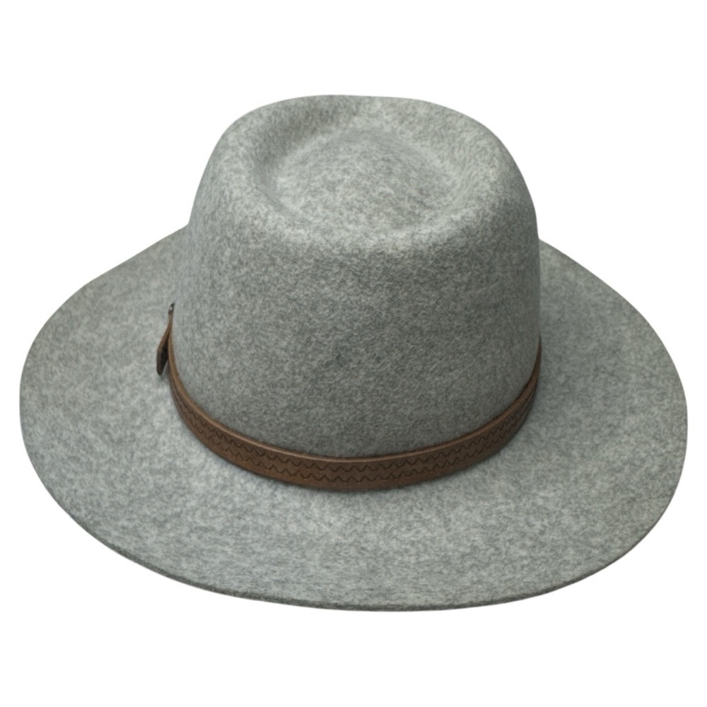 Kooringal Wool Felt Gray Kallie Safari Fedora Hat OS - Picture 7 of 13